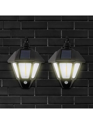 Tios Shop Krm 2 Adet  Güneş Enerjili Bahçe LED Ampul Hareket Sensörlü Bahçe LED 3 Mod'lu (0177) Krm