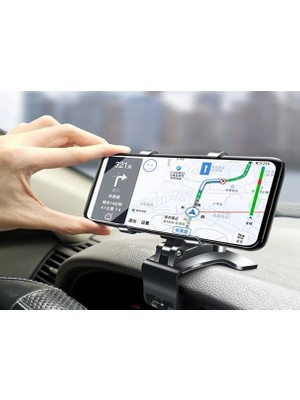 Ozcmax Araba Gösterge Üstüne Takılann 360 Oynar Başlıklı Telefon Tutucu