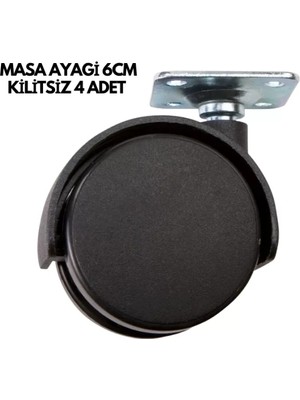Calperia Masa Ayağı 6cm Kilitsiz 4 Adet