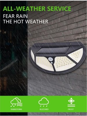 Calperia Fonksiyonel Sensörlü 102 Ledli Solar Bahçe Lambası