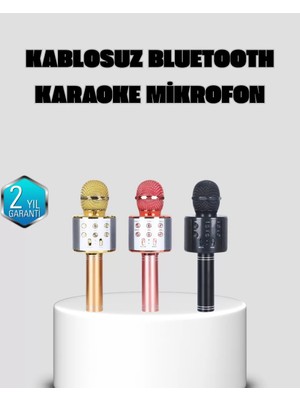 Calperia Taşınabilir Karaoke Mikrofon – Bluetooth, USB ve Aux Girişli