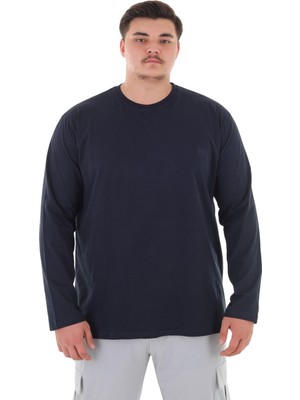 Maruf Shop Erkek 115-155 Kilo Arası Için Uygun Uzun Kol Bisiklet Yaka Mevsimlik Düz Renk Ince Sweatshirt