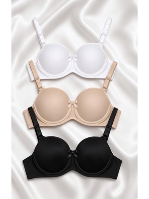 Skin Verse Çok Renkli Sütyen Balenli Toparlayıcı 3'lü Set