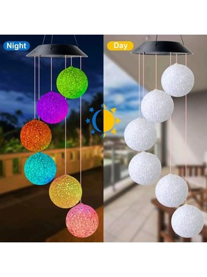 The Gencoo Solar LED Işıklı 6 Toplu Bahçe Dekoru-Renkli Işık