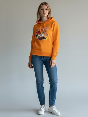 Caprix Turuncu Kapüşonlu Sweatshirt