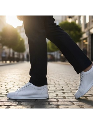 Garajmen Beyaz Ortopedik Sneaker Erkek Ayakkabı