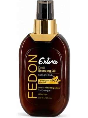Fedon Yoğun Bronzluk Etkili Bronzlaştırıcı Yağ 200 ml Kakao Özlü