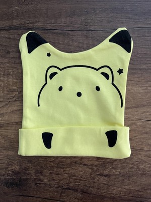 Gülümse Gel Yenidoğan Kız Erkek Bebek 1 Adet Ayıcık Figür Bandana Şapka Başlık Bere