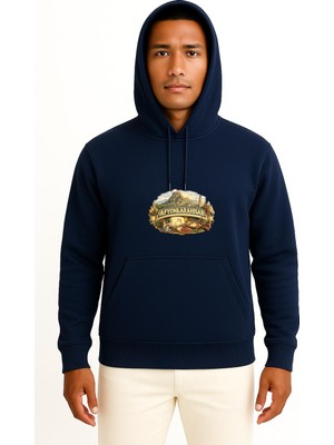 Bahriyeli Collection Kapüşonlu Afyonkarahisar Göğüs Baskılı Unisex Sweatshirt