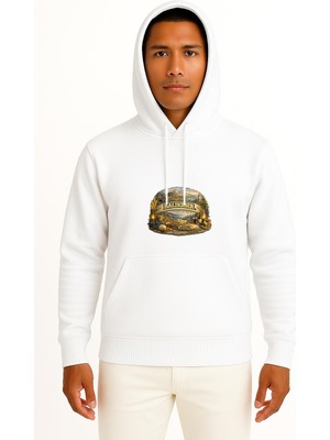 Bahriyeli Collection Kapüşonlu Balıkesir Göğüs Baskılı Unisex Sweatshirt