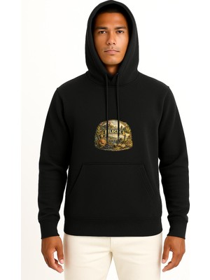 Bahriyeli Collection Kapüşonlu Bilecik Göğüs Baskılı Unisex Sweatshirt