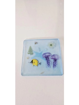 PINAXAR Epoksi Kırılmaz Gider Kapağı, Gider Süsü 10X10CM El Yapımı
