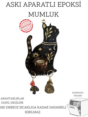 PINAXAR El Yapımı Epoksi, Mumluk Kırılmaz Orjinal 19X14 cm
