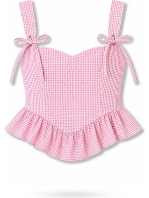 5in1Canpolat Pembe Pötikareli Büstiyer 2863