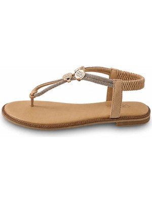 5in1Canpolat Nude Taşlı Sandalet 800