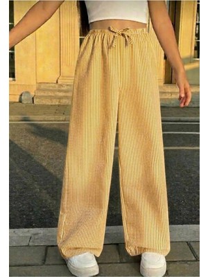 Lea Kids Kız Çocuk Rahat Trend Çizgili Pantalon