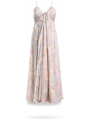 5in1Canpolat Bebe Mavi Askılı Maxi Elbise 580446