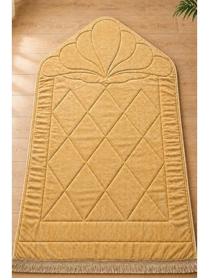 Ortopedik Diz Ağrıtmayan Kapitone Hediyelik Çeyizlik Seccade 1cm Sünger 65 x 120 Ebat