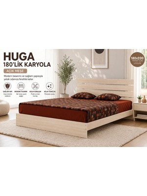 Pasific Home Huga Çift Kişilik Karyola, Meşe, 180X200