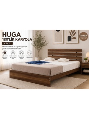 Huga Ahşap Karyola, Ceviz, Ölçü Seçenekleri