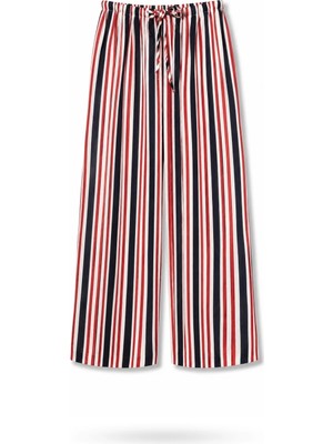 5in1Canpolat Çizgili Saint Tropez %100 Keten Lino Pantolon