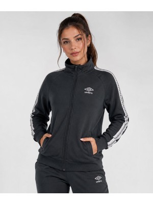 Umbro Modal Kumaş Kadın Siyah Fermuarlı Spor Sweatshirt VC0064