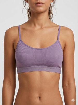 Underwear Bodyway Underwear Body Way Kadın Ip Askılı Fitilli Bralet Sütyen - Simli Bantlı, Telsiz ve Kapsız Spor Sütyeni Pedli Büstiyer