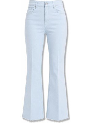 5in1Canpolat Bebe Mavi Yüksek Bel Mini Flare Jean 2005