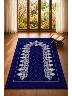 Kapitoneli Nakışlı Hediyelik Çeyizlik  Gelin Damat Seccade. 70X110 cm