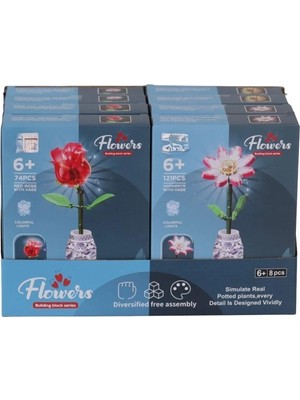 Zenvia Mey Ithalat® 123-992-996 8li Ilıklı Çiçek Bloklar(Adet Fıyatıdır)