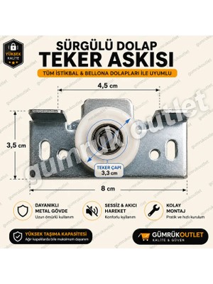 Oscbasitsürgülü Dolap Teker Askısı