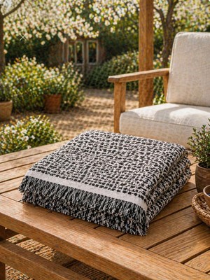 Mermer Desen Kaymaz Yıkanabilir Pamuklu Koltuk Örtüsü 180X220 cm Oturma ve Sırt