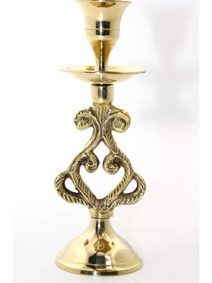 Calperia Tekli Pirinç Şamdan Model 5