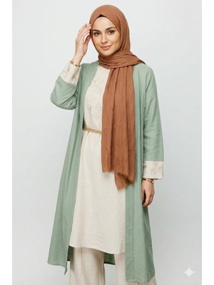 Ang-Scarf 75 x 185 Mocha Renk Piliseli Bambu Şal - Ağırlık Yapmaz - Ütü İstemez - Dört Mevsim Kullanıma Uygun - Kayma Yapmaz