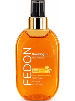 Fedon Işıltılı Bronzlaştırıcı Yağ 200 ml Yüz ve Vücut Kullanımı