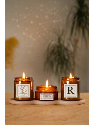 Luma Candle Ilkeshop Yay Burcu Ritüel Koku 3 Lü Mum R HARFI-222 Denge ve Uyum