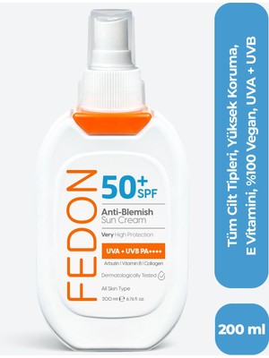 Fedon Suya Dayanıklı Spf 50 Güneş Kremi 200 ml Yoğun Koruma
