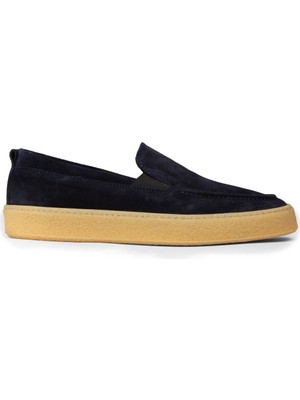 Deery Erkek Süet Lacivert Loafer Ayakkabı - 02047MLCVC01