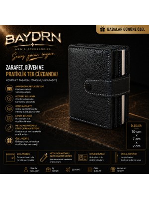 Big Store BAYDRN Akordeon Mekanizmalı Rfıd Korumalı Yüksek Kapasiteli Kartlık Cüzdan