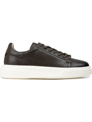 Deery Erkek Hakiki Deri Haki Sneaker Ayakkabı - 04651MHAKE01