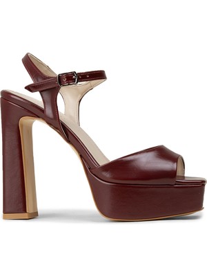 Deery Kadın Bordo Platform Abiye Ayakkabı - SM203ZBRDM01