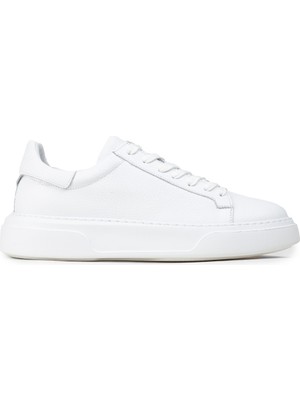 Deery Erkek Hakiki Deri Beyaz Sneaker Ayakkabı - 04651MBYZE01