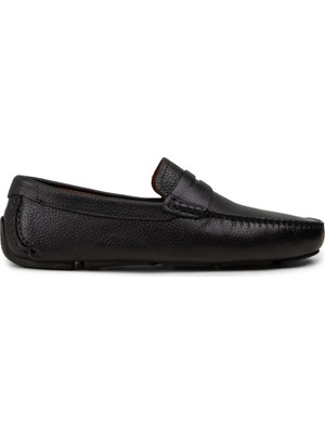 Deery Erkek Hakiki Deri Siyah Penny Loafer - E0920MSYHC01