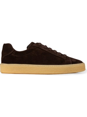 Deery Erkek Hakiki Süet Kahverengi Sneaker - 02018MKHVC04