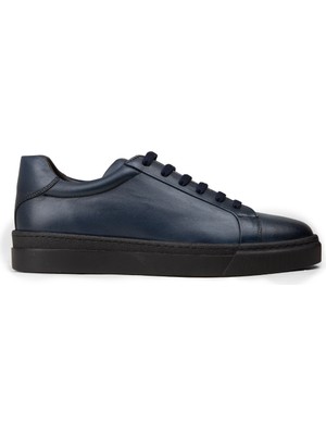 Deery Erkek Süet Lacivert Sneaker Ayakkabı - 02018MLCVC02