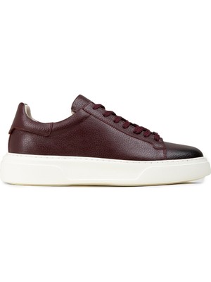 Deery Erkek Bordo Hakiki Deri Sneaker Ayakkabı - 04651MBRDE01