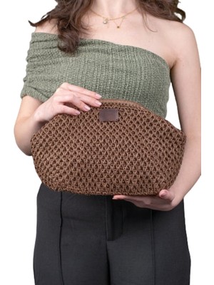 Bytooche Aello Burslu Astarlı Kağıt Ip Çanta , Hasır Örgü , Clutch, El Çantası, Portföy, Kadın Çanta
