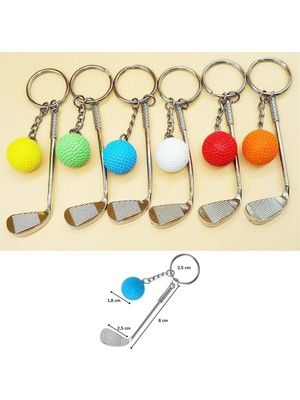 Hereveoyuncak Gerçekçi Golf Tasarımlı Şık Anahtarlık Kolye Çanta Süssü Golf Keychain
