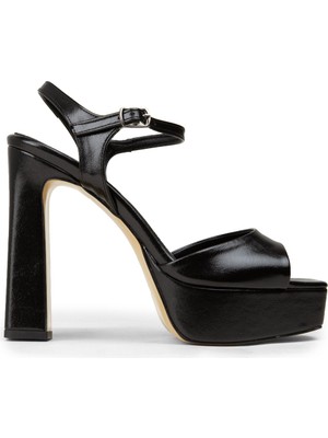 Deery Kadın Siyah Platform Abiye Ayakkabı - SM203ZSYHM01