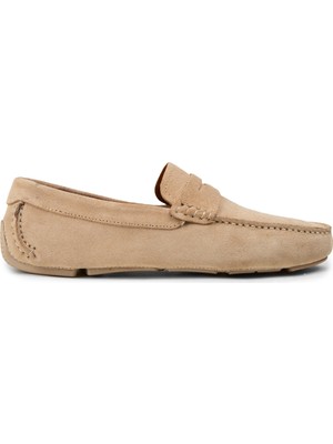 Deery Erkek Hakiki Süet Bej Penny Loafer - E0920MBEJC01